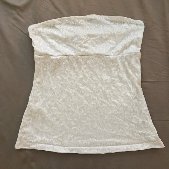 Express cream print tube top - Picture 1 of 4